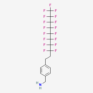molecular formula C17H12F17N B1602277 4-(3,3,4,4,5,5,6,6,7,7,8,8,9,9,10,10,10-Heptadecafluorodecyl)benzylamine CAS No. 609816-23-1