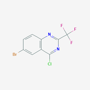 molecular formula C9H3BrClF3N2 B1602311 6-溴-4-氯-2-(三氟甲基)喹唑啉 CAS No. 887592-29-2