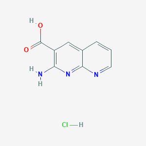 molecular formula C9H8ClN3O2 B1602323 2-Amino-1,8-naphthyridine-3-carboxylic acid hydrochloride CAS No. 578007-68-8