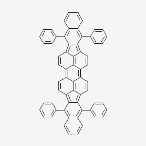 molecular formula C64H36 B1602332 7,14,25,32-Tetraphenylundecacyclo[21.13.2.22,5.03,19.04,16.06,15.08,13.020,37.024,33.026,31.034,38]tetraconta-1,3,5,7,9,11,13,15,17,19,21,23,25,27,29,31,33,35,37,39-icosaene CAS No. 175606-05-0