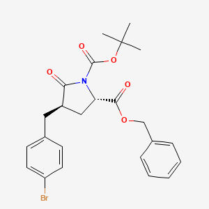 molecular formula C24H26BrNO5 B1602342 2-Benzyl 1-tert-butyl (2S,4R)-4-[(4-bromophenyl)methyl]-5-oxopyrrolidine-1,2-dicarboxylate CAS No. 401793-01-9
