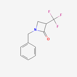 molecular formula C11H10F3NO B1602344 1-Benzyl-3-(trifluoromethyl)azetidin-2-one CAS No. 480438-91-3
