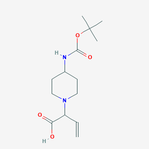 molecular formula C14H24N2O4 B1602351 2-{4-[(tert-Butoxycarbonyl)amino]piperidin-1-yl}but-3-enoic acid CAS No. 870703-76-7