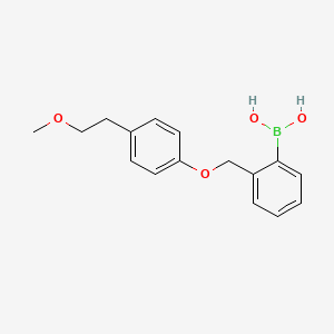 molecular formula C16H19BO4 B1602357 (2-((4-(2-甲氧基乙基)苯氧基)甲基)苯基)硼酸 CAS No. 871126-29-3