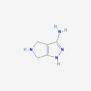 molecular formula C5H8N4 B1602365 1,4,5,6-四氢吡咯并[3,4-c]吡唑-3-胺 CAS No. 953732-68-8
