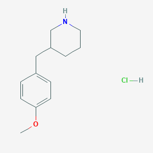 molecular formula C13H20ClNO B1602377 3-(4-Methoxybenzyl)piperidine hydrochloride CAS No. 625454-21-9