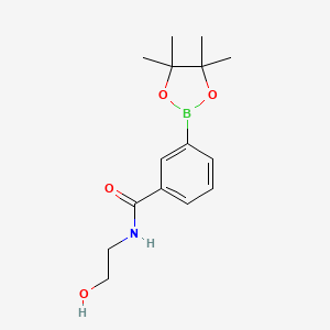 molecular formula C15H22BNO4 B1602378 N-[2-Hydroxyethyl]benzamide-3-boronic acid, pinacol ester CAS No. 943911-66-8