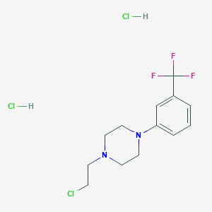 molecular formula C13H18Cl3F3N2 B1602380 1-(2-Chloroethyl)-4-[3-(trifluoromethyl)phenyl]piperazine dihydrochloride CAS No. 57061-71-9