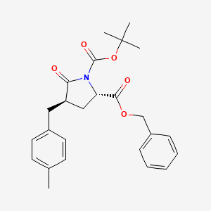 molecular formula C25H29NO5 B1602390 2-Benzyl 1-tert-butyl (2S,4R)-4-[(4-methylphenyl)methyl]-5-oxopyrrolidine-1,2-dicarboxylate CAS No. 401813-50-1
