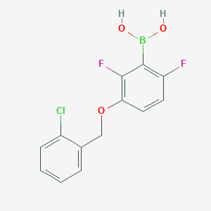 molecular formula C13H10BClF2O3 B1602392 (3-((2-Chlorobenzyl)oxy)-2,6-difluorophenyl)boronic acid CAS No. 870778-99-7