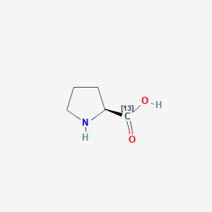 molecular formula C5H9NO2 B1602395 L-Proline-1-13C CAS No. 81202-06-4