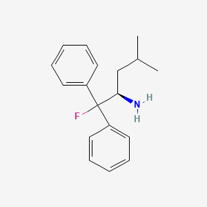 molecular formula C18H22FN B1602400 (R)-(+)-2-Amino-1-fluoro-4-methyl-1,1-diphenylpentane CAS No. 352535-74-1