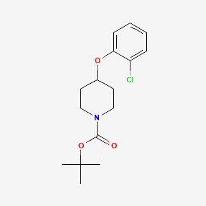 molecular formula C16H22ClNO3 B1602410 4-(2-氯苯氧基)哌啶-1-羧酸叔丁酯 CAS No. 552868-10-7