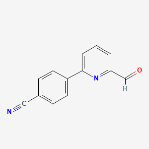 molecular formula C13H8N2O B1602437 4-(6-甲酰基吡啶-2-基)苯甲腈 CAS No. 834884-79-6