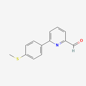 B1602445 6-(4-Methylsulfanylphenyl)pyridine-2-carbaldehyde CAS No. 834884-85-4