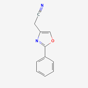 molecular formula C11H8N2O B1602446 (2-苯基-1,3-恶唑-4-基)乙腈 CAS No. 30494-98-5