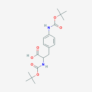 B1602447 2-Tert-butoxycarbonylamino-3-(4-tert-butoxycarbonylamino-phenyl)-propionic acid CAS No. 86937-77-1