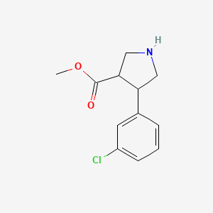 B1602448 Methyl 4-(3-chlorophenyl)pyrrolidine-3-carboxylate CAS No. 939758-09-5