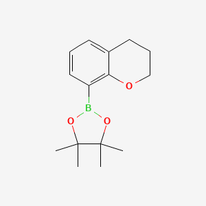 molecular formula C15H21BO3 B1602456 2-(色满-8-基)-4,4,5,5-四甲基-1,3,2-二氧杂硼环丁烷 CAS No. 937591-99-6