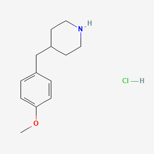 molecular formula C13H20ClNO B1602459 4-(4-甲氧基苄基)哌啶盐酸盐 CAS No. 37581-27-4