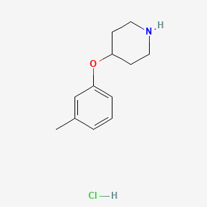 molecular formula C12H18ClNO B1602460 4-(3-Methylphenoxy)piperidine hydrochloride CAS No. 65367-96-6
