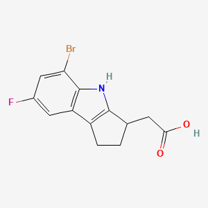 2-(5-Bromo-7-fluoro-1,2,3,4-tetrahydrocyclopenta[b]indol-3-yl)acetic acid