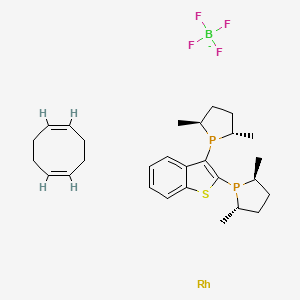 molecular formula C28H40BF4P2RhS- B1602492 2,3-双[(2S,5S)-2,5-二甲基磷杂烷-1-基]-1-苯并噻吩；(1Z,5Z)-环辛-1,5-二烯；铑；四氟硼酸盐 CAS No. 849920-73-6