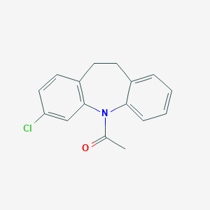 molecular formula C16H14ClNO B160251 5-乙酰基-3-氯代-10,11-二氢-5H-二苯并[b,f]氮杂卓 CAS No. 25961-11-9