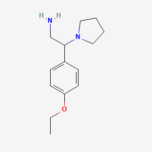B1602513 2-(4-Ethoxy-phenyl)-2-pyrrolidin-1-YL-ethylamine CAS No. 31466-56-5