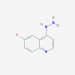 molecular formula C9H8FN3 B1602525 6-氟-4-肼基喹啉 CAS No. 49612-09-1