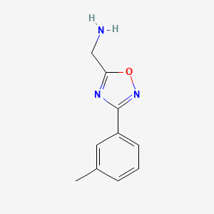 molecular formula C10H11N3O B1602531 1-[3-(3-Methylphenyl)-1,2,4-oxadiazol-5-yl]methanamine CAS No. 890324-13-7