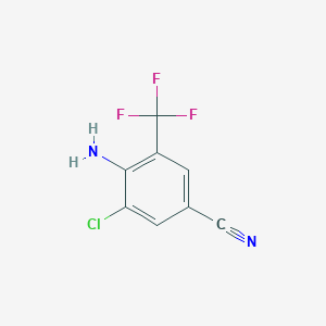 molecular formula C8H4ClF3N2 B1602537 4-Amino-3-chloro-5-(trifluoromethyl)benzonitrile CAS No. 62584-25-2