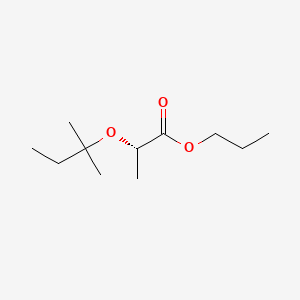 molecular formula C11H22O3 B1602545 Propanoic acid, 2-(1,1-dimethylpropoxy)-, propyl ester, (2S)- CAS No. 319002-92-1