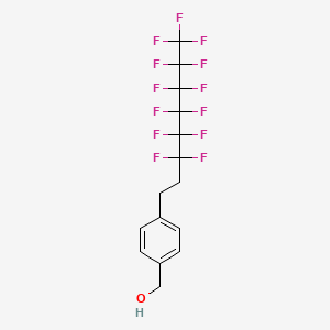 molecular formula C15H11F13O B1602549 4-(3,3,4,4,5,5,6,6,7,7,8,8,8-Tridecafluorooctyl)benzyl alcohol CAS No. 356055-76-0
