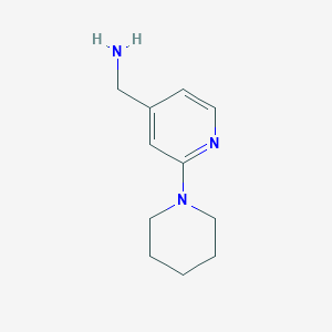 molecular formula C11H17N3 B1602563 (2-哌啶-1-基吡啶-4-基)甲胺 CAS No. 876316-37-9