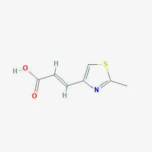 molecular formula C7H7NO2S B1602619 (E)-3-(2-甲基噻唑-4-基)丙烯酸 CAS No. 201142-75-8