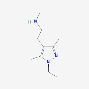 molecular formula C10H19N3 B1602625 N-[2-(1-ethyl-3,5-dimethyl-1H-pyrazol-4-yl)ethyl]-N-methylamine CAS No. 956823-99-7