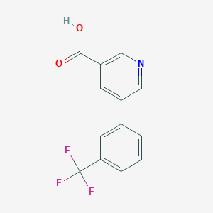 molecular formula C13H8F3NO2 B1602633 5-[3-(Trifluoromethyl)phenyl]nicotinic acid CAS No. 893740-46-0