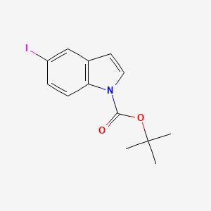 molecular formula C13H14INO2 B1602657 叔丁基 5-碘-1H-吲哚-1-羧酸酯 CAS No. 374818-66-3