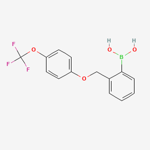 molecular formula C14H12BF3O4 B1602687 (2-((4-(三氟甲氧基)苯氧基)甲基)苯基)硼酸 CAS No. 849062-07-3