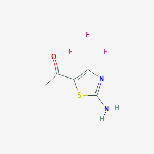 molecular formula C6H5F3N2OS B1602725 1-(2-Amino-4-(trifluoromethyl)thiazol-5-yl)ethanone CAS No. 167405-28-9