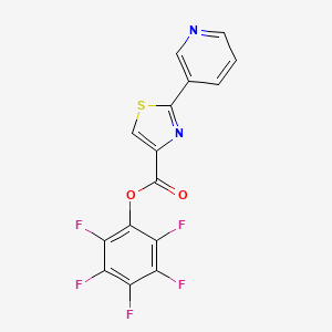 molecular formula C15H5F5N2O2S B1602744 五氟苯基-2-吡啶-3-基-1,3-噻唑-4-羧酸酯 CAS No. 906352-58-7