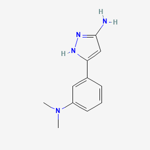 B1602752 5-[3-(dimethylamino)phenyl]-1H-Pyrazol-3-amine CAS No. 766519-87-3