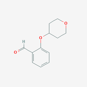 molecular formula C12H14O3 B1602753 2-(Tetrahydropyran-4-yloxy)benzaldehyde CAS No. 898289-31-1