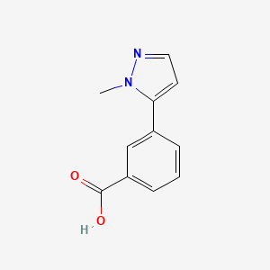 molecular formula C11H10N2O2 B1602775 3-(1-甲基-1H-吡唑-5-基)苯甲酸 CAS No. 628297-55-2