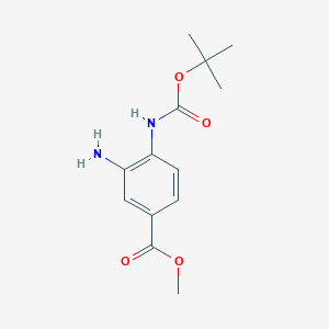 molecular formula C13H18N2O4 B1602776 Methyl 3-amino-4-((tert-butoxycarbonyl)amino)benzoate CAS No. 327046-67-3