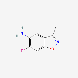 molecular formula C8H7FN2O B1602822 6-Fluoro-3-methylbenzo[d]isoxazol-5-amine CAS No. 221559-22-4