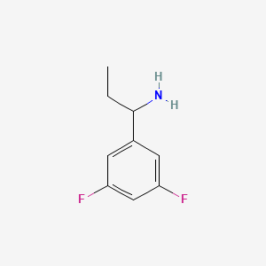 molecular formula C9H11F2N B1602824 1-(3,5-二氟苯基)丙-1-胺 CAS No. 473732-61-5