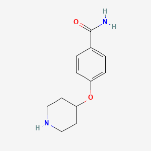 molecular formula C12H16N2O2 B1602842 4-(Piperidin-4-yloxy)benzamide CAS No. 609781-30-8