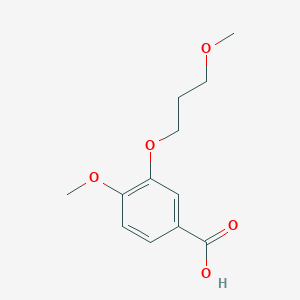 molecular formula C12H16O5 B1602853 4-Methoxy-3-(3-methoxypropoxy)benzoic acid CAS No. 895240-50-3